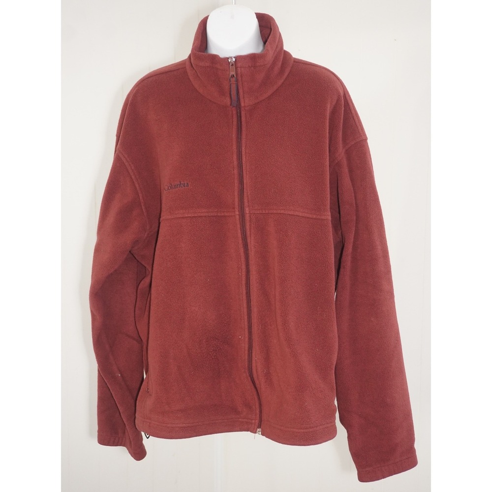 Columbia XL Men's Red Fleece Full Zip Jacket Steens Mountain WM6113